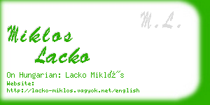 miklos lacko business card